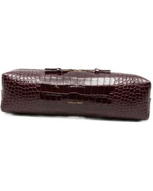 Liviana Conti Croc-Effect Clutch Bag - Brown