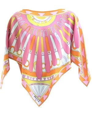PUCCI Solei-Print Silk-Twill Kaftan - Pink