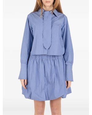 Societe Anonyme Striped Tie-Detail Shirt - Blue