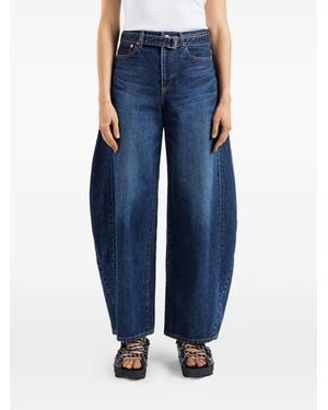 Sacai Vaqueros Con Cinturón - Azul