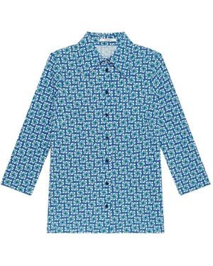 Maliparmi Chemise À Motif Géométrique - Blue