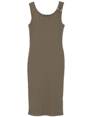Liu Jo Logo-Embroidered Midi Dress - Green