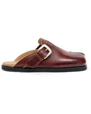 Maison Margiela Tabi Buckle-Strap Mules - Brown