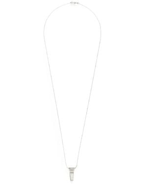 Rick Owens Mini Crystal Trunk Necklace - White