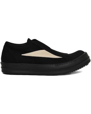 Rick Owens Panelled Trainers - Black