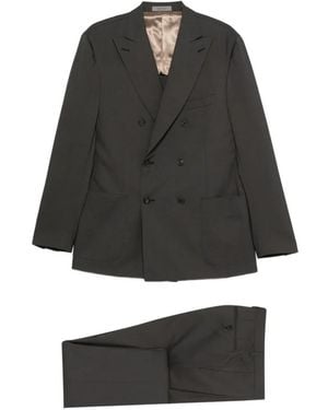 Corneliani Double-Breasted Suit - Black