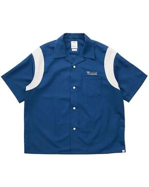 Visvim Douglas Bowling-Stripe Shirt - Blue