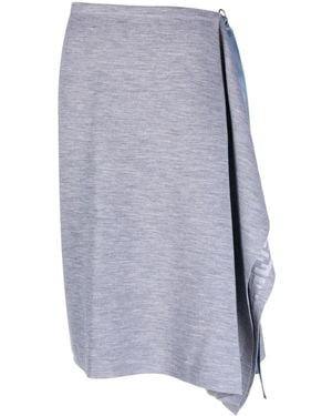 Fendi Ff Wool Skirt - Grey