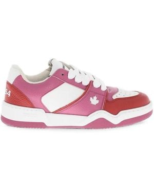 DSquared² Leather Panelled Trainers - Pink
