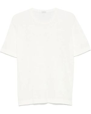 Caruso Short-Sleeves Cotton T-Shirt - White