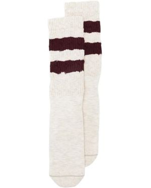 Golden Goose Chaussettes À Rayures - Blanc