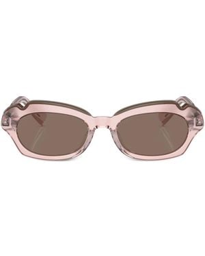 Alain Mikli Transparent Round-Frame Sunglasses - Brown