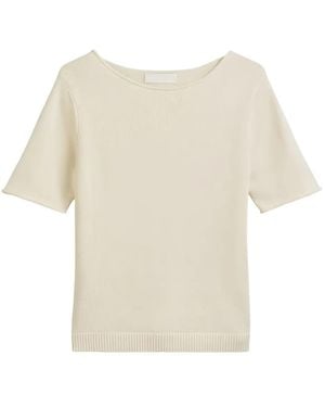 Marc O' Polo Short-Sleeve Sweater - White