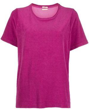 Massimo Alba Crew-Neck Cotton Blend T-Shirt - Pink