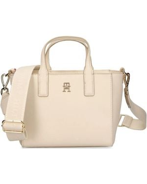 Tommy Hilfiger Thプレート ハンドバッグ - ナチュラル
