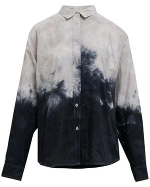 Pushbutton Dying Point-Collar Shirt - Grey