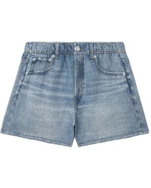 Rag & Bone Distressed Elasticated Shorts - Blue