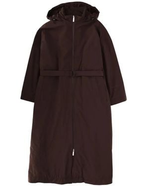 Herno Laminar Hooded Belted Trench Coat - Brown