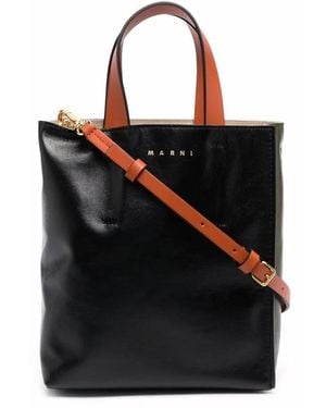 Marni Bolso shopper Museo Soft mini - Negro