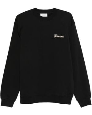 Laneus Logo-Embroidered Sweatshirt - Black