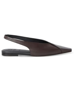 Brunello Cucinelli Calfiskin Slingback Flats - White