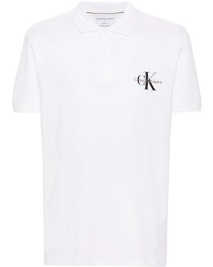 Calvin Klein ピケ ポロシャツ - ホワイト