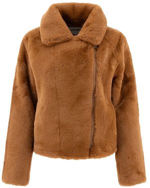 Apparis Veste Zippée À Design Asymétrique - Marron