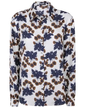 Laura Urbinati Floral-Print Silk Shirt - White