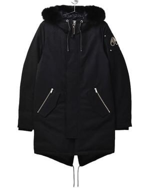 Moose Knuckles Oakbank Fur-Trim Jacket - Black