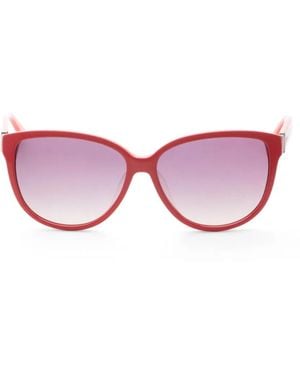Swarovski Crystal-Embellished Geometric-Frame Sunglasses - Pink
