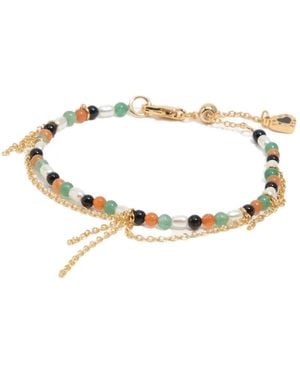 Bimba Y Lola Beaded Chain Bracelet - White