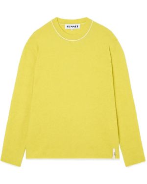 Sunnei Crew-Neck Sweater - Yellow