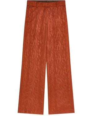 Dries Van Noten Jacquard-Swirl Pants - Orange