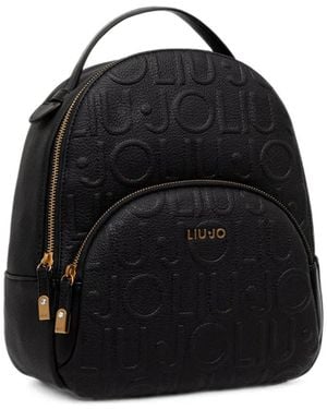 Liu Jo Logo-Embossed Backpack - Black