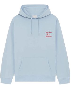 Drole de Monsieur Not From Paris Madame Hoodie - Blue