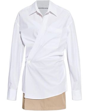 Alexander Wang Wrap-Shirt Mini Dress - White