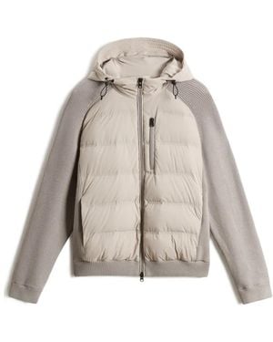Woolrich キルティング ニットパネル コート - ナチュラル