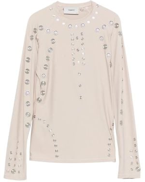 Coperni Stud-Embellished T-Shirt - Natural