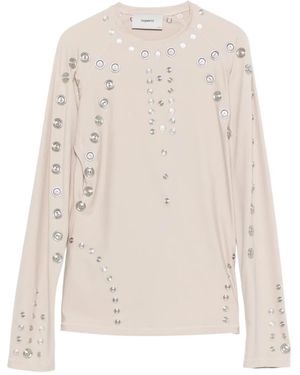 Coperni Stud-Embellished T-Shirt - Natural