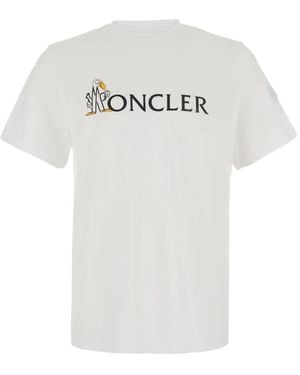 Moncler Logo-Print T-Shirt - White