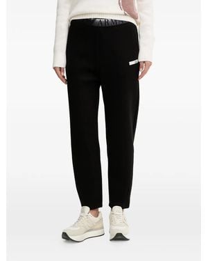 EA7 Logo-Print Track Trousers - Black