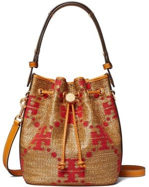 Tory Burch Sac Seau En Paille T Monogram - Marron