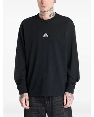 Nike Logo-Detail Long-Sleeve T-Shirt - Black