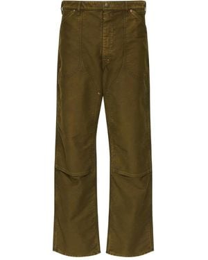 Maison Margiela Relaxed Wide-Leg Trousers With Utility Pockets - Green