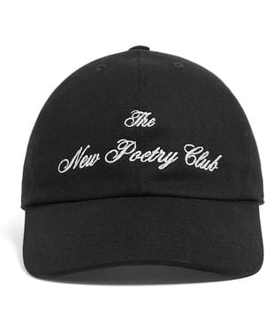 Ann Demeulemeester Cappello Da Baseball Denim Con Logo - Nero