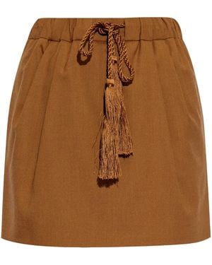 Max Mara Studio Pagine Mini Skirt in White | Lyst