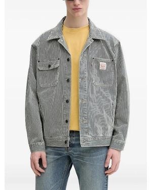 Levi's Gestreifte Jacke Mit Tasche - Grau