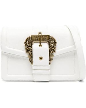 Versace Jeans Couture Baroque-Buckle Satchel Bag - White