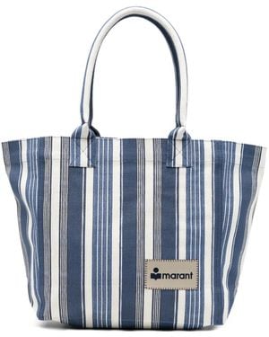 Isabel Marant Borsa Tote Piccola A Righe - Blu