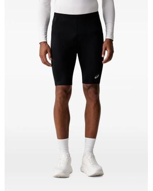 Asics Logo-Print Shorts - Black